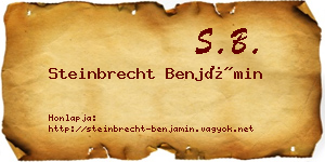 Steinbrecht Benjámin névjegykártya
